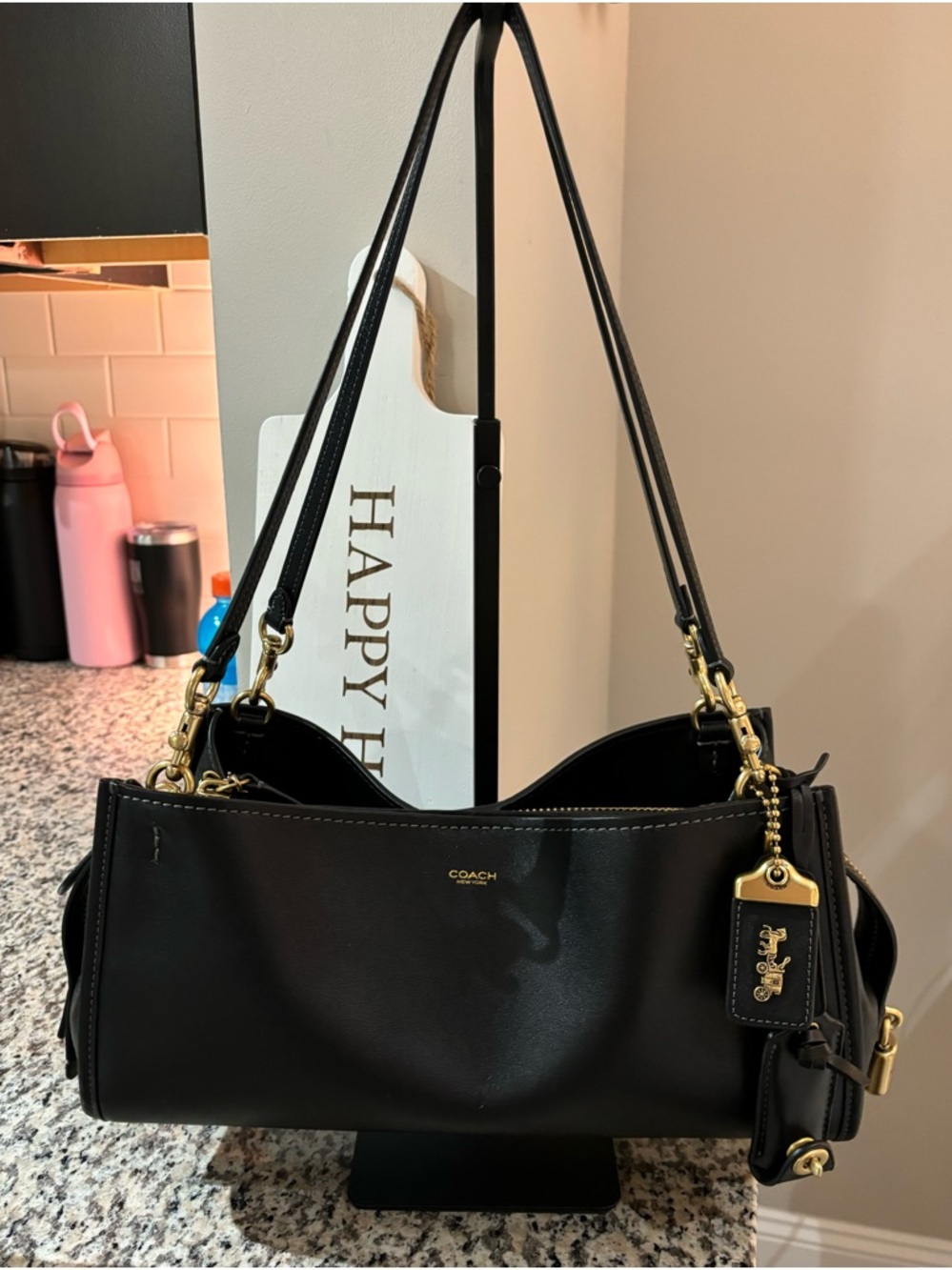 Coach Rogue 34 Bag in Black/Brass Hardware - Picture 2 of 6